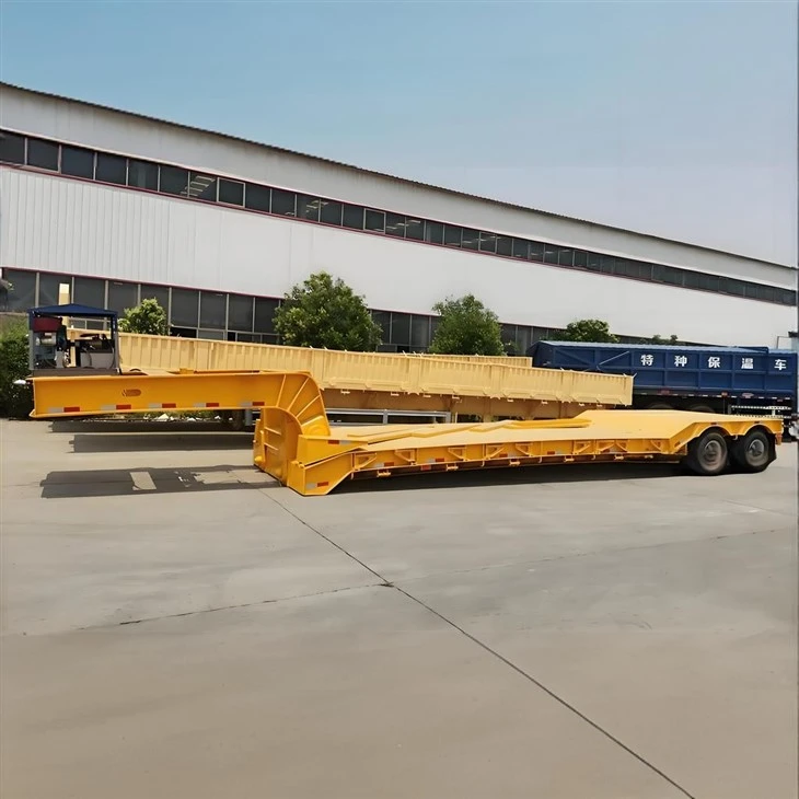Multi Axle Removable Detachable Gooseneck Front Load Lowbed Lowboy 100 Ton Low Bed Semi Trailer